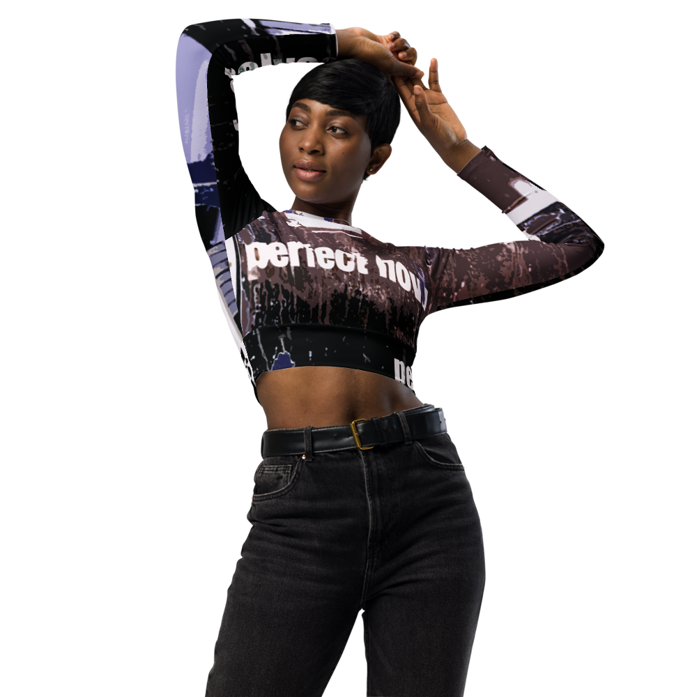 PERFECT NOW Recycled long-sleeve crop top