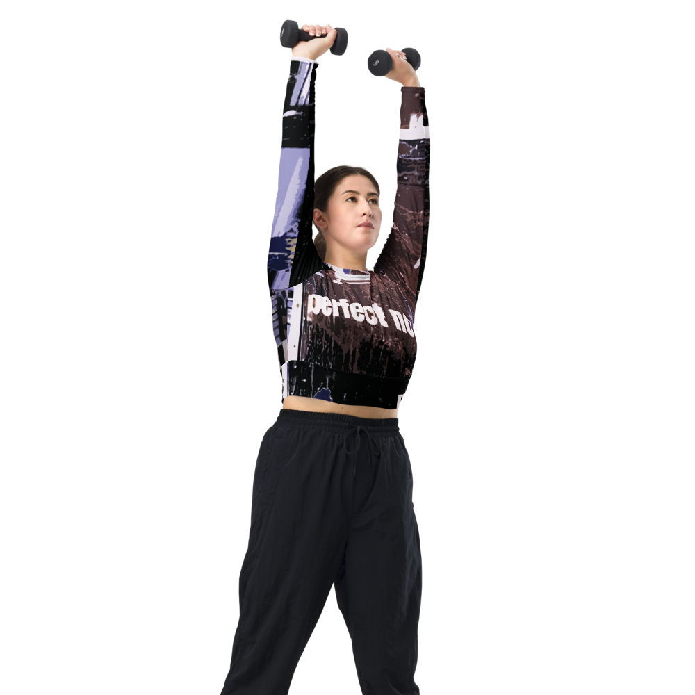 PERFECT NOW Recycled long-sleeve crop top